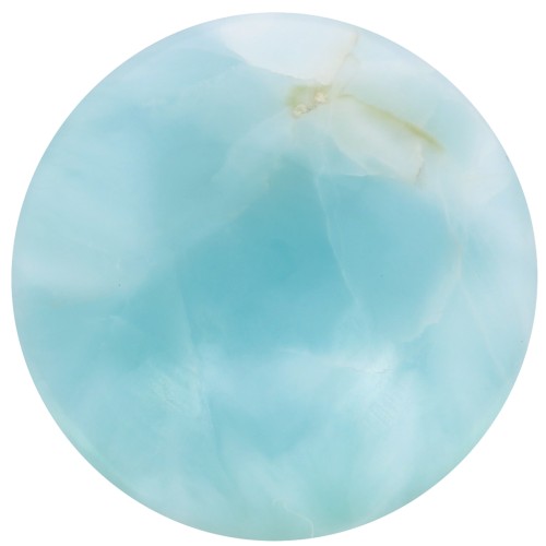 12mm round gemstone cabochon - Larimar x1