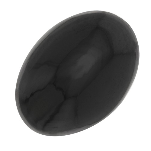 14x10mm Oval gemstone cabochon - Black Spinel x1