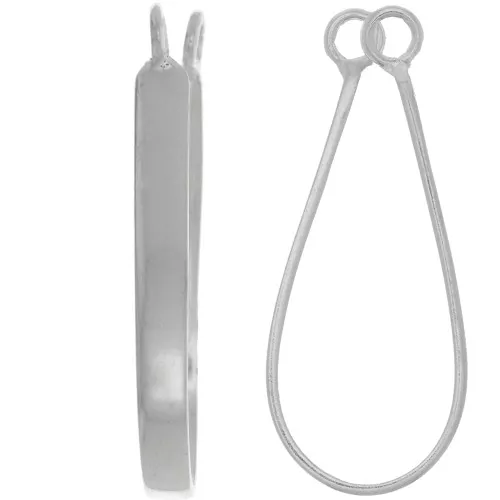 35mm 925 Sterling Silver bail - ring attachment x1