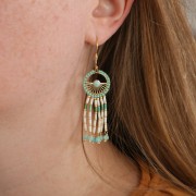 3mm Round faceted charms on 925 Sterling Silver ball head pin - Amazonite x6