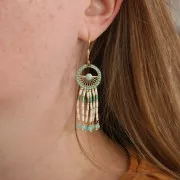 3mm Round faceted charms on 925 Sterling Silver ball pin - Amazonite - Gold x6