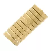 4x0.9mm 304 Stainless Steel Heishi Disc Beads - Flat Disc - Gold Tone x10