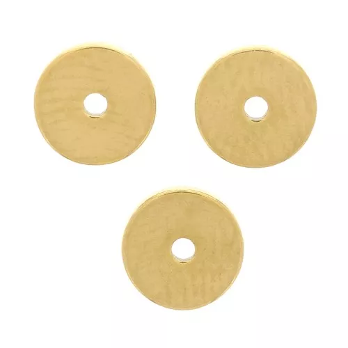 5x0.9mm 304 Stainless Steel Heishi Disc Beads - Flat Disc - Gold Tone x10