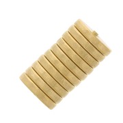 5x0.9mm 304 Stainless Steel Heishi Disc Beads - Flat Disc - Gold Tone x10