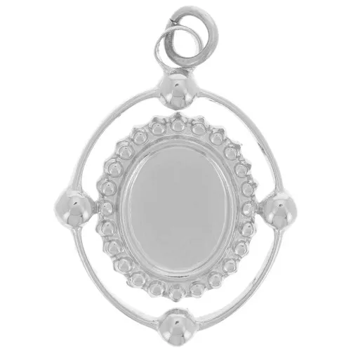 21x16mm Stainless steel 316L Oval pendant for 8x6mm cabochon x1
