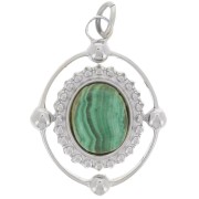 21x16mm Stainless steel 316L Oval pendant for 8x6mm cabochon x1