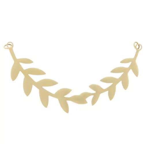 56x12mm Stainless steel 316L Spacer for laurel wreath necklace - Gold tone x1