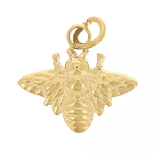 10x11mm Stainless Steel 316L Bee Charm - Gold Tone x1