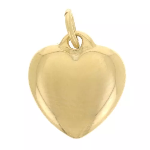 11x10mm 316L Stainless Steel Heart Charm - Gold Tone x1