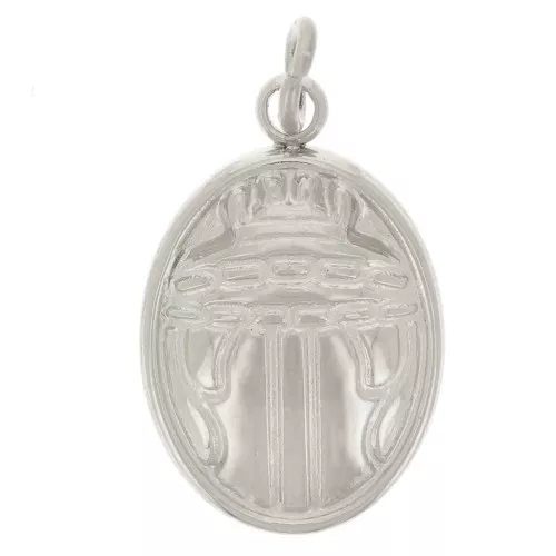 16x10mm Stainless Steel 316L Oval Beetle Charm x1