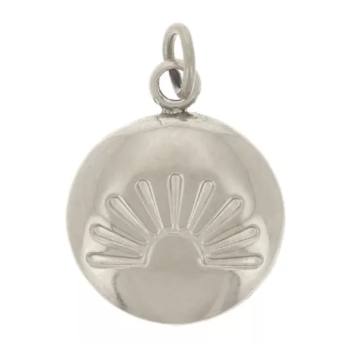 10mm 316L Stainless Steel Round Sunset Charm x1