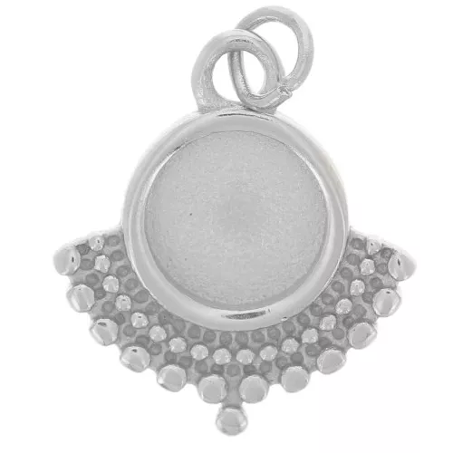 14x12mm Stainless steel 316L Ethnic charm for 6mm cabochon x1