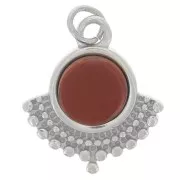 14x12mm Stainless steel 316L Ethnic charm for 6mm cabochon x1