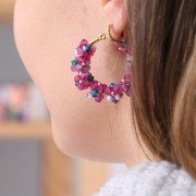 30mm Stainless Steel 304 hoop earrings - Gold Tone x2