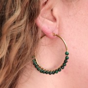 40mm Stainless Steel 304 hoop earrings - Gold Tone x2