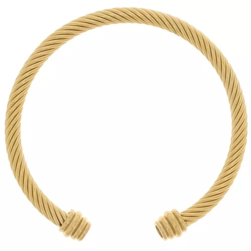 4.7x192mm Stainless Steel 304 Bracelet for 4mm cabochon - Gold Tone x1