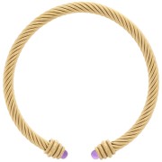 4.7x192mm Stainless Steel 304 Bracelet for 4mm cabochon - Gold Tone x1