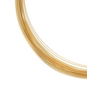 0.8mm Semi-hard half-round wire in Gold filled x1m