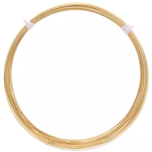 1mm Semi-hard half-round wire in Gold filled x1m