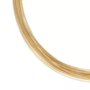 1mm Semi-hard half-round wire in Gold filled x1m