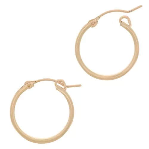 20mm Gold filled square wire hoop earrings x 2