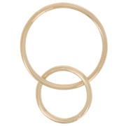 Two interlaced closed rings 15 and 10mm - Gold filled x1|raw }}