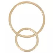 Two interlaced closed rings 15 and 10mm - Gold filled x1