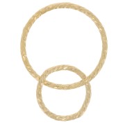 Two interlocking closed rings - diamond effect - 15 and 10mm - Gold filled x1|raw }}