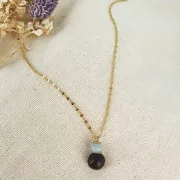 8mm semi-pierced bead pendant clip - Gold filled x1