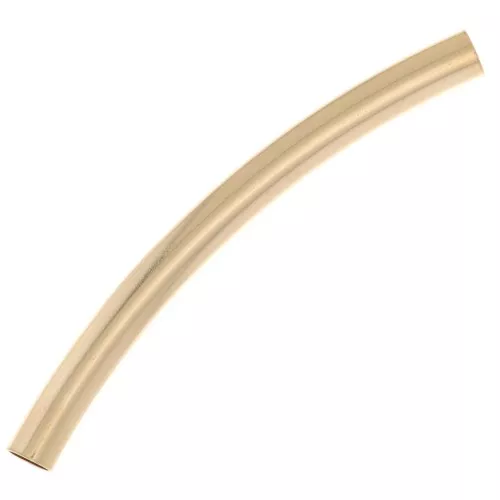 50x4mm Curved tube bead - Gold filled x1