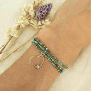 15.5mm Heart pendant with 2mm Zirconium Oxide - Gold filled x1