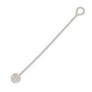 28x0.6mm 925 Sterling silver eye pin with unscrewable ball - Gold Filled x1|raw }}