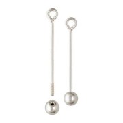 28x0.6mm 925 Sterling silver eye pin with unscrewable ball - Gold Filled x1