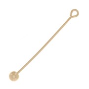 28x0.6mm eye pin with unscrewable ball - Gold Filled x1|raw }}