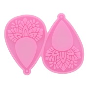 Silicone mould for ethnic earrings in epoxy resin and ceramic powder x1|raw }}