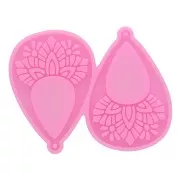 Silicone mould for ethnic earrings in epoxy resin and ceramic powder x1