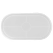 17.5x9cm Silicone mould to make an oval resin tray x1