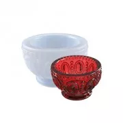 6x9.3cm Silicone mould to make a bowl with a crystal decoration in resin x1