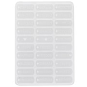 Silicone mould to make 30 resin rectangle message charms x1|raw }}
