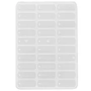 Silicone mould to make 30 resin rectangle message charms x1