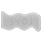 12x4.5cm Silicone soap mould - wave shape with word Love - Transparent x1|raw }}