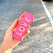 12x4.5cm Silicone soap mould - wave shape with word Love - Transparent x1