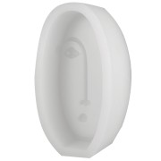 10x5.5cm Silicone soap mould oval - abstract face - Transparent x1|raw }}