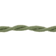 3x1mm Heishi polymer clay rondelle beads - Olive x45cm