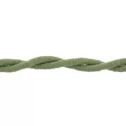 3x1mm Heishi polymer clay rondelle beads - Olive x45cm