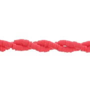4x1mm Heishi polymer clay rondelle beads - Red x45cm|raw }}