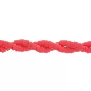 Heishi polymer clay rondelle beads 4x1 mm - Red x45cm