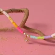 4x1mm Heishi polymer clay rondelle beads - Sky Blye x45cm