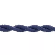 Heishi polymer clay rondelle beads 4x1 mm - Midnight blue x45cm