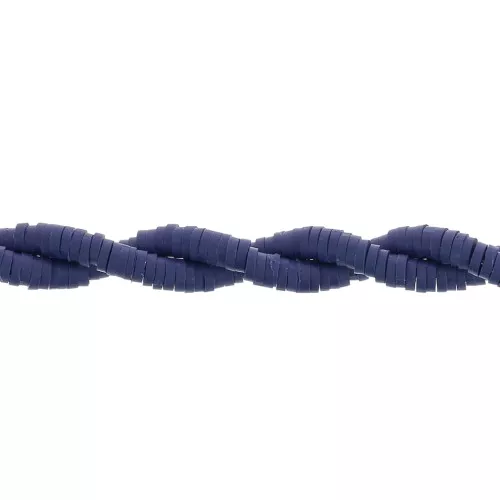 Heishi polymer clay rondelle beads 4x1 mm - Midnight blue x45cm